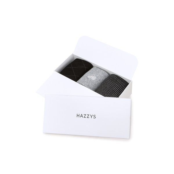 헤지스골프 [26SS 블랙 남성 패키지 면혼방 장목 양말 3종 세트 HUSS6E904BK 513989