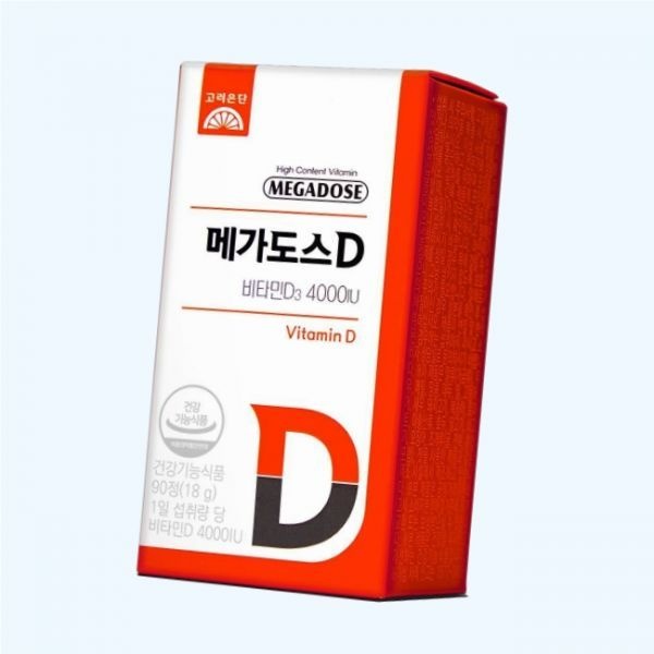 [오늘출발] 고려은단 메가도스D 비타민D3 4000IU 90정 1개 (3개월분) 5123281