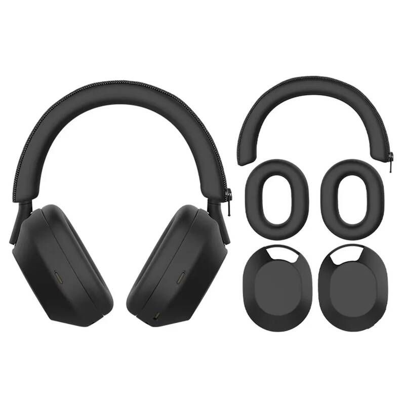 [해외] 헤드셋파우치 헤드폰 케이스 소니 Sony WH-1000XM5 헤드빔 귀마개 쉘 헤드셋 보호 커버 호환 실리콘