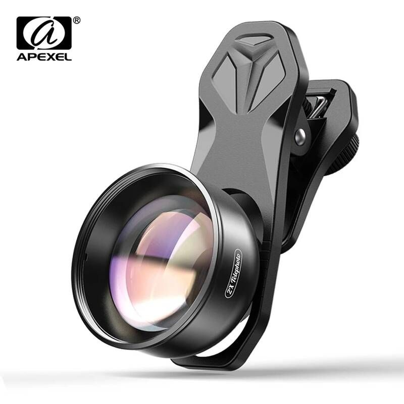 APEXEL [해외] 스마트폰접사렌즈 휴대폰 핸드폰 APEXEL 2X HD 망원경 렌즈 전문 초상화 망원 줌 iPhone Xiaomi CPL 스타 필터 스마트 폰