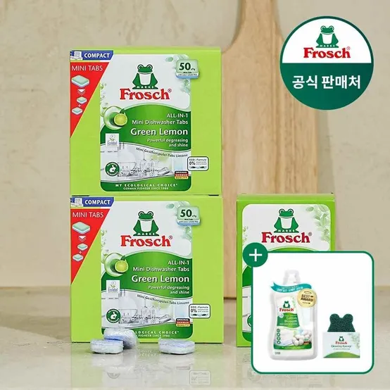 [단,하루 9/24] 식세기세제 미니 2개+식세기클리너 125g (체험팩 코튼블라썸 유연제100ml+수세미 증정)
