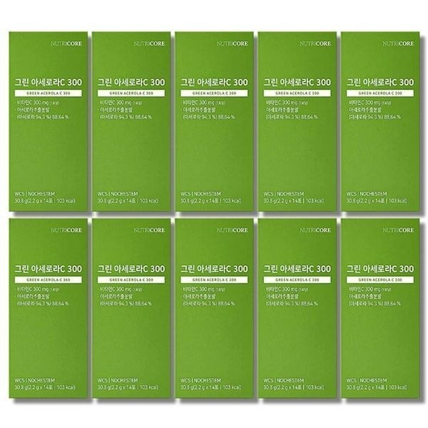 [하프클럽]뉴트리코어 그린 아세로라C 300 2g x 14포 10박스