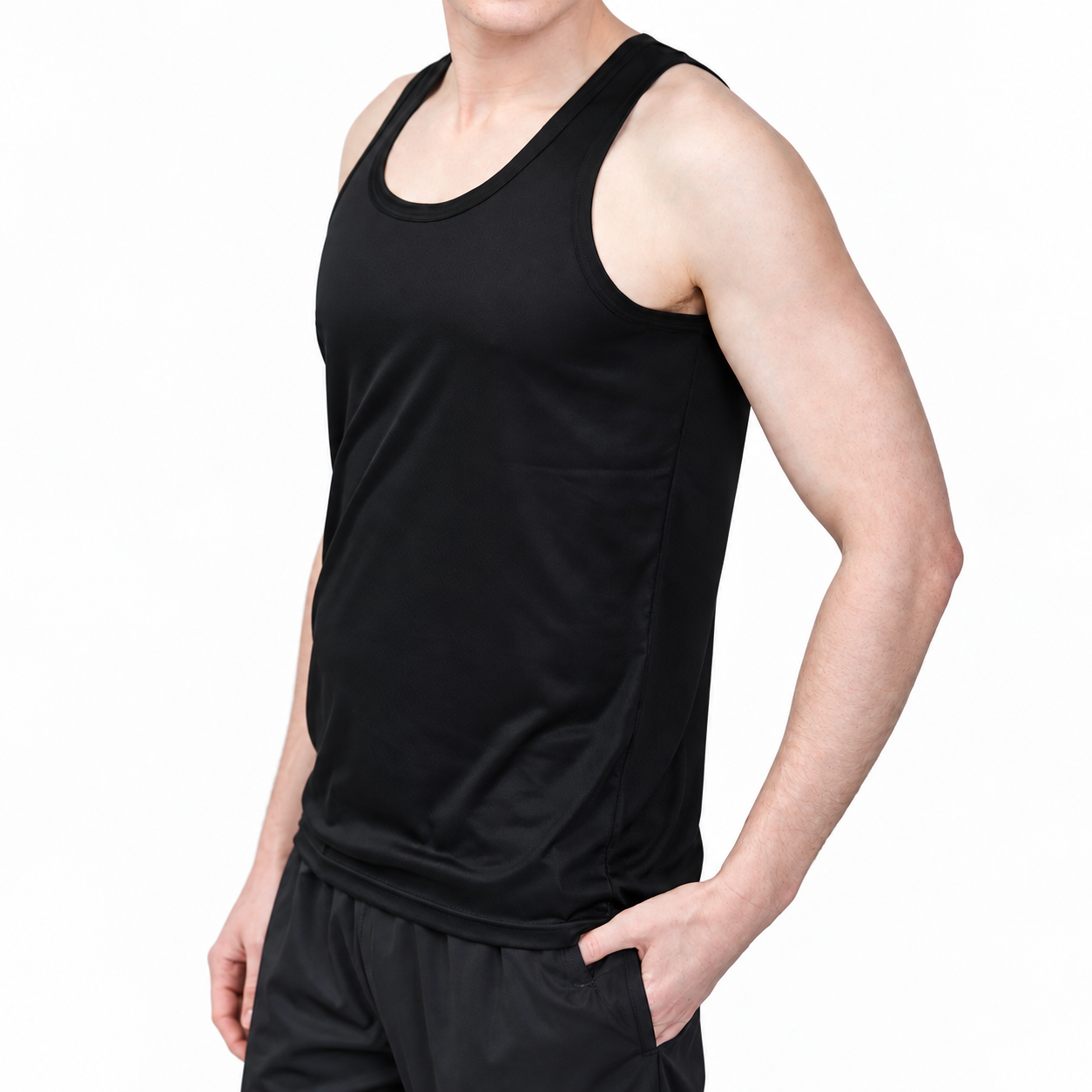 이오렌 국내생산 기능성 쿨 드라이 골지 베이직 런닝 나시 민소매 6색상 M-7XL