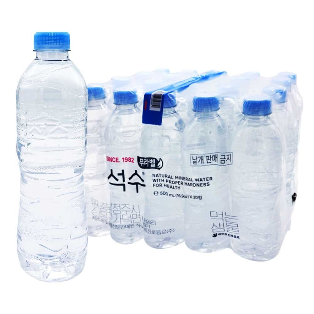 석수 무라벨 생수 500ml x 20개
