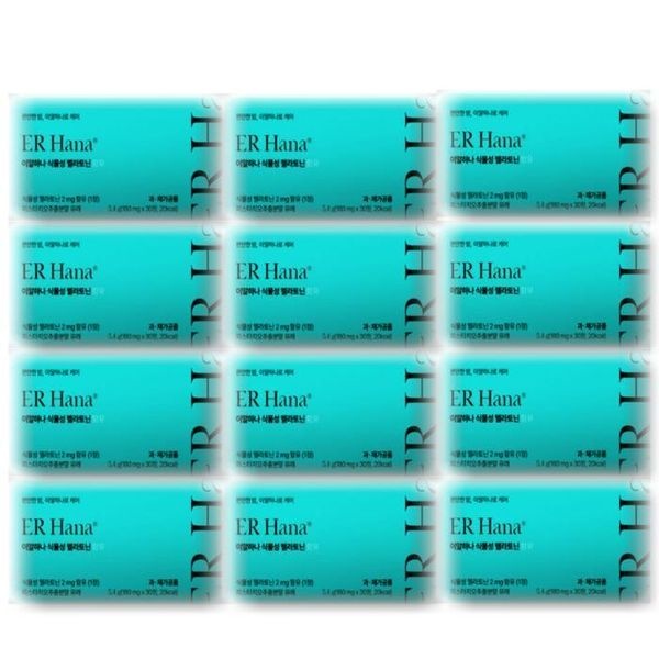 [하프클럽]이알하나 식물성 멜라토닌 2mg 함유 180mg x 30정 12개