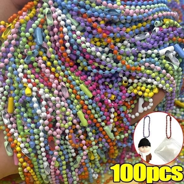 DIY 체인 액세서리 9-12cm 금속 스프레이 페인트 컬러 비드