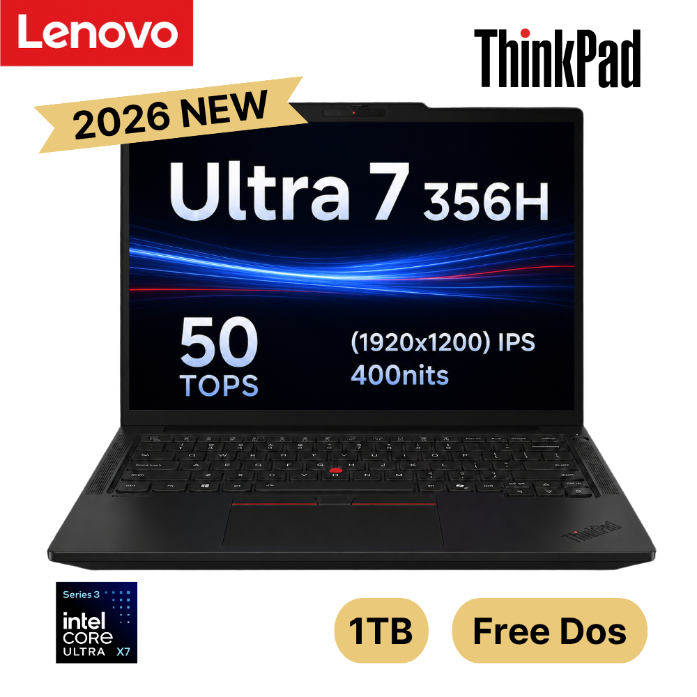 레노버 씽크패드 T14 Gen7 2026년 21WNS00J00 Ultra 7-356H 32GB 1TB 윈도우 미포함 직장인 대학생 고성능 AI 비즈니스 노트북