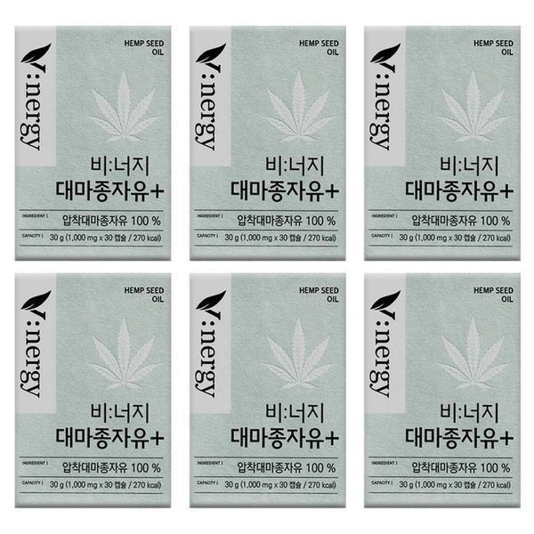 [하프클럽]알피바이오 비너지 대마종자유 플러스 1000mg x 30캡슐 6박스 -SDL-
