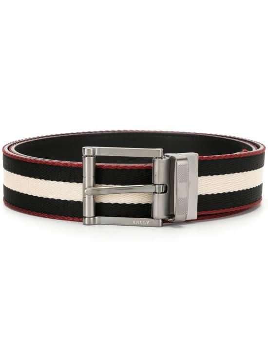 발리 22FW 발리   남성 가죽 벨트 600057 24347F070 BLACK BONE RED BPG