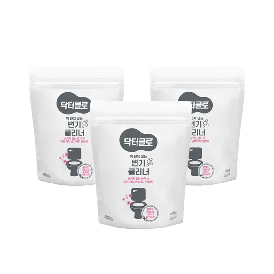 [리뷰500P] 닥터클로 툭 던져 넣는 초간단 변기세정제 160g 3개