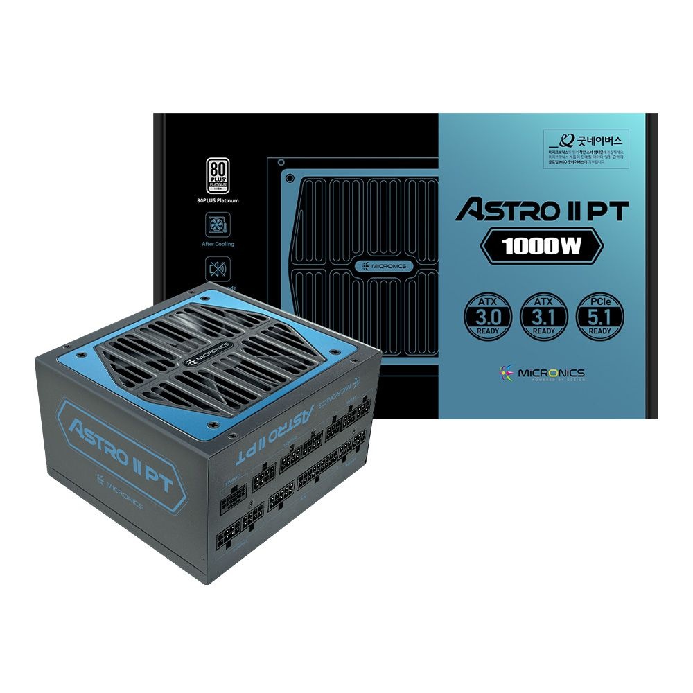 [오늘출발] 마이크로닉스 ASTRO II PT 1000W 80PLUS플래티넘 풀모듈러 ATX3.1 SD