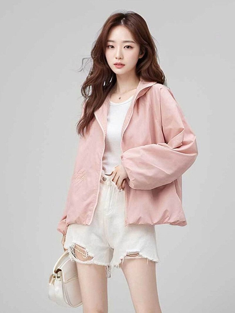 [APP전용] 벨라도나 사계절 여성 데일리룩 루즈핏 경량 바람막이자켓 윈드점퍼 러닝 등산 조깅 Bon-2606