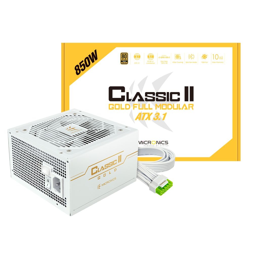 [오늘출발] 마이크로닉스 Classic II 850W 80PLUS골드 풀모듈러 ATX3.1 화이트 SD