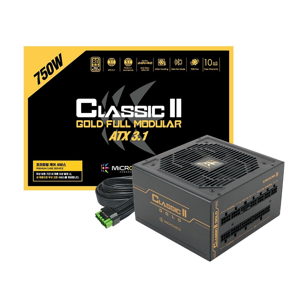 [오늘출발] 마이크로닉스 Classic II 750W 80PLUS골드 풀모듈러 ATX3.1 SD