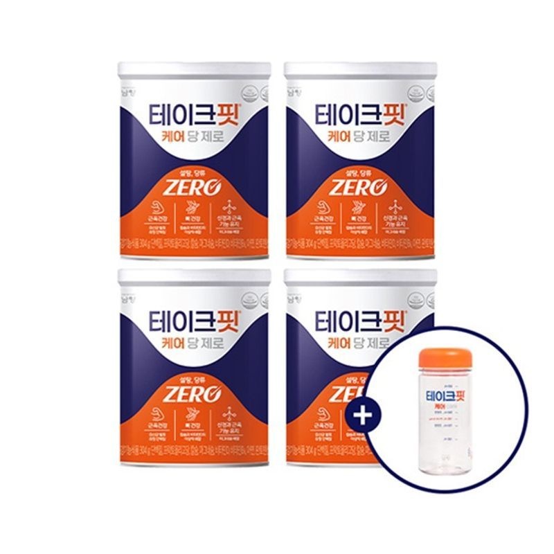 테이크핏 케어 당제로 304g 4캔+보틀+스푼(32일분)