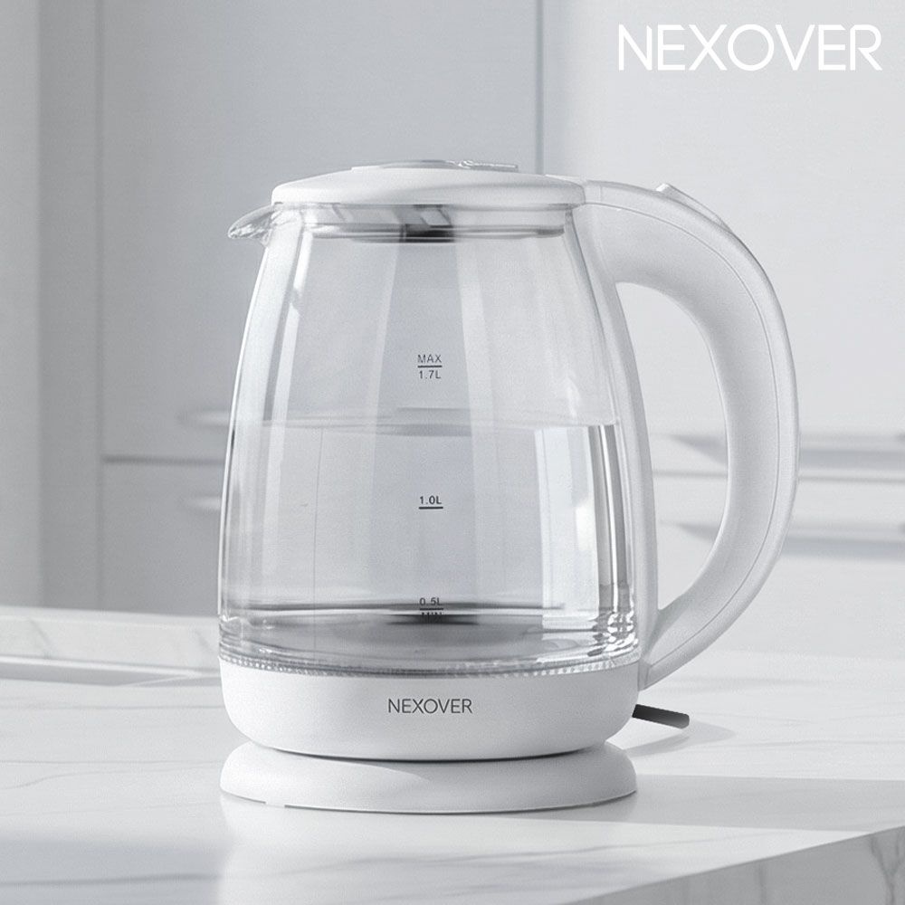 넥소버 유리포트 전기포트 커피포트 전기주전자 1.7L NGK-01W