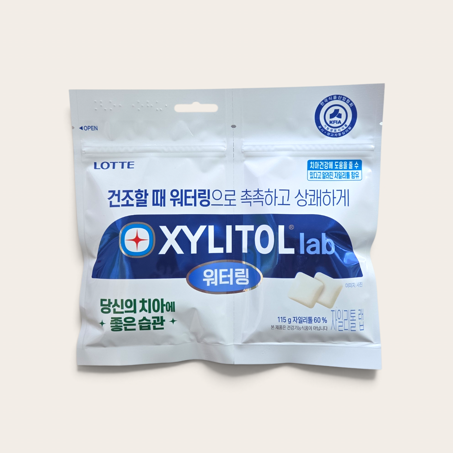 롯데 자일리톨 랩 워터링 리필 115g x6개