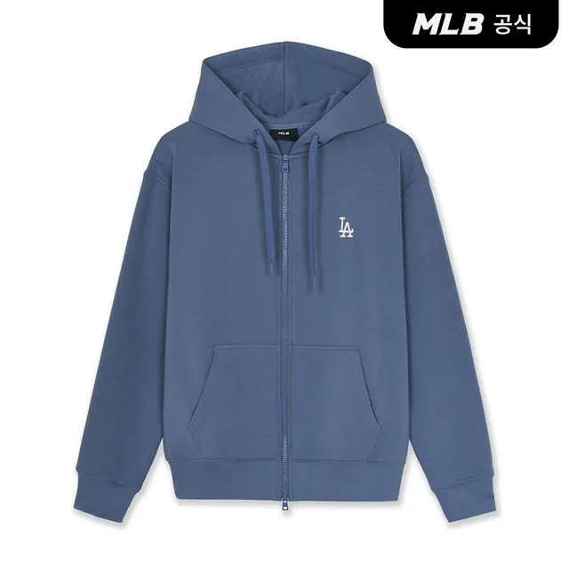 MLB [공식] 26FW 공용 베이직 미디움로고 기모 후드집업 LA (Ptn.Skyblue) 3ATRB0166-07SBP