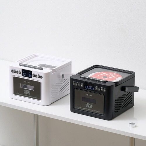 CD플레이어 CD-1980 양방향 송수신 블루투스 스피커 라디오 (블랙)