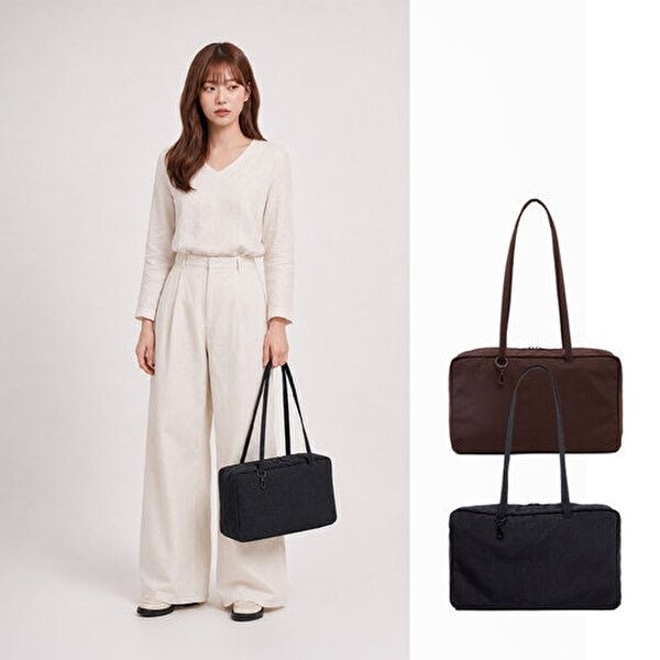 BAGGU 미디움 나일론 보울러백 여성용 바쿠 숄더백