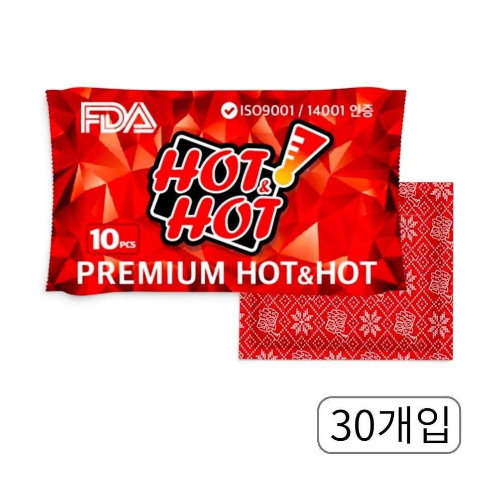 핫앤핫 핫앤핫 핫팩 레드 데일리 핫팩 95g 30개