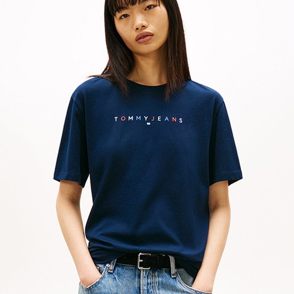 타미진스 컬러 리니어 로고 티셔츠 T32G1TTO54TWT1C1G 6181964