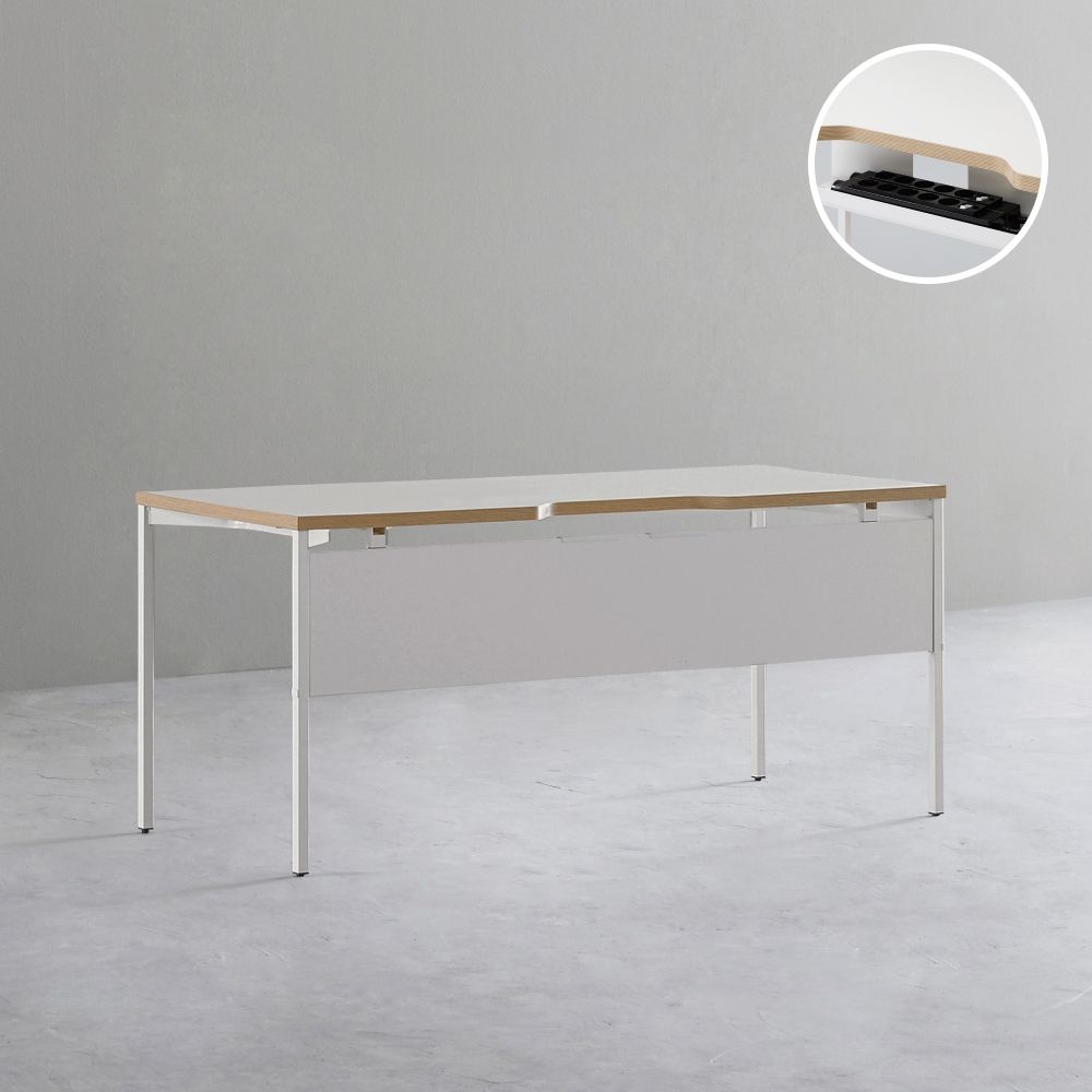 데스커 하부가림판 책상 2.0 1600x700mm, 화이트