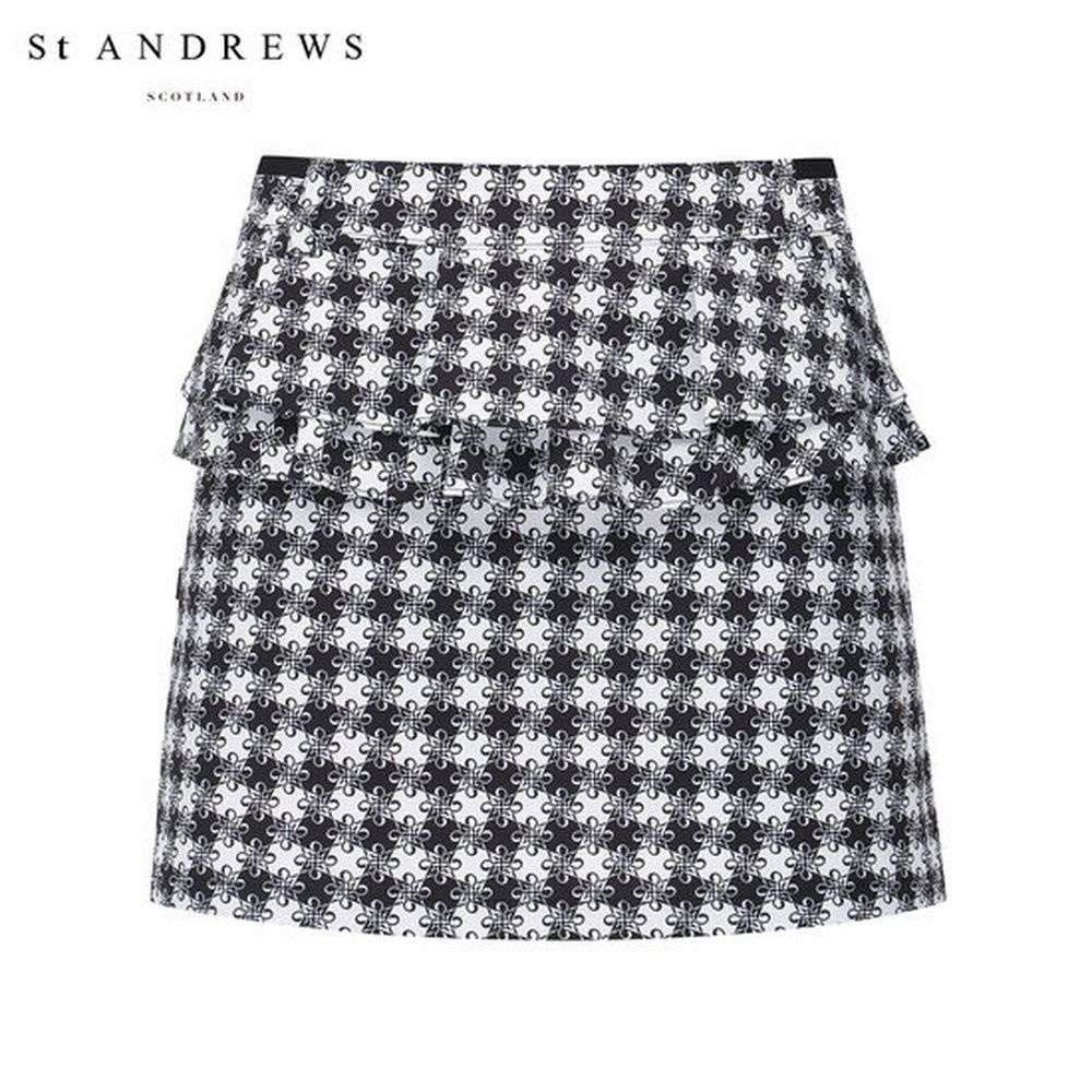 세인트앤드류스 [매장정품] 세인트앤드류스  여성 더블 셔링 디테일 큐롯 스커트 821F1PC002_BK
