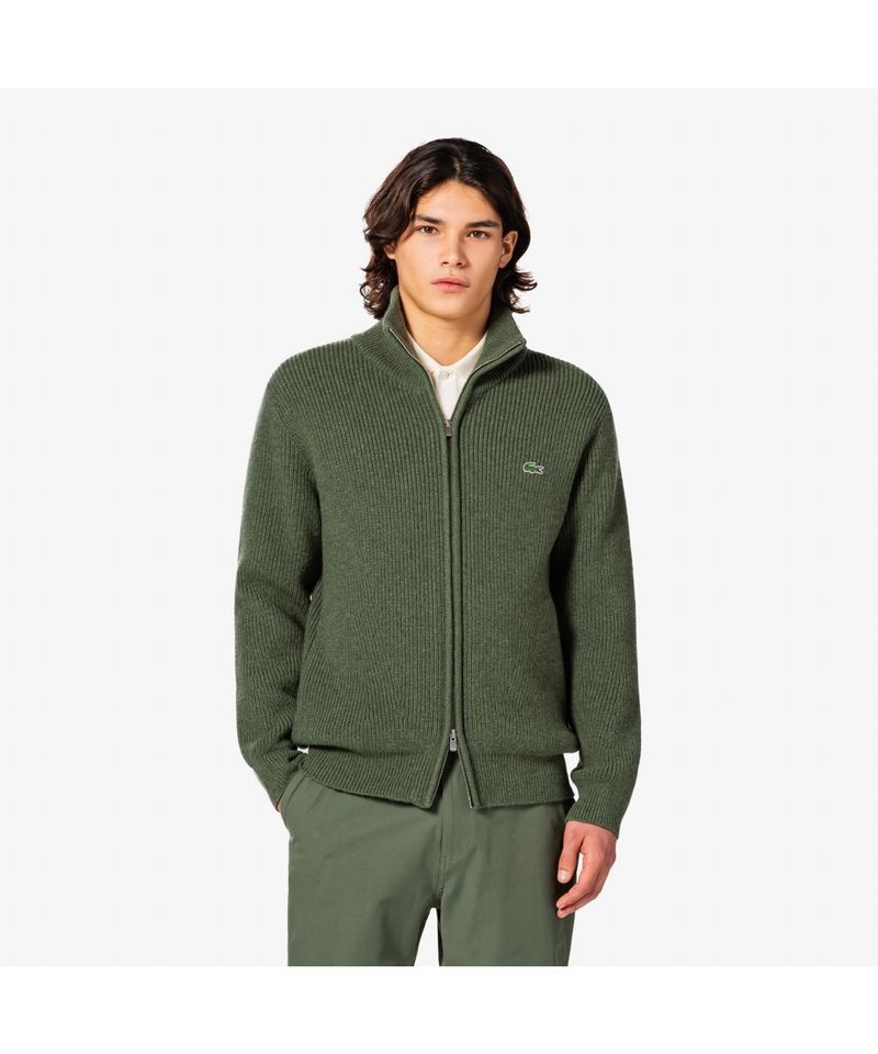 <국내정품> 라코스테 LACOSTE 남성 립조직 풀집업 가디건 AH155E-55N E9F AH155E-55NE9F y455410