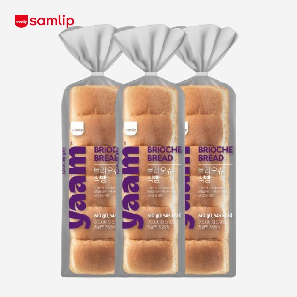 삼립 얌(YAAM) 브리오슈 냉동 통식빵 610g 3봉