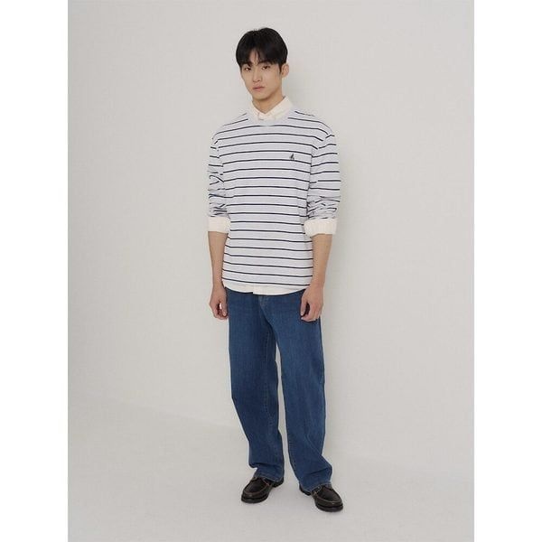 빈폴 멀티 스트라이프 라운드넥 긴소매 티셔츠 그레이 (BC6241C573) BC6241C573 411621