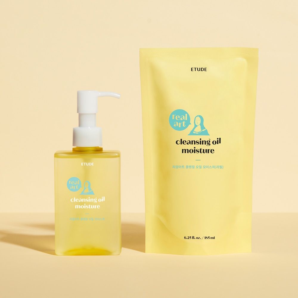 [기획] 리얼아트 클렌징 오일 모이스처 (본품185ml+리필185ml) /딥클렌징 /클렌징오일 /가볍고 산뜻한 클렌징 오일