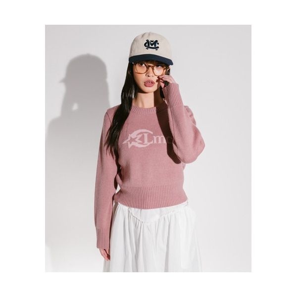 엘엠씨 [엘엠씨(진유니)] 엘엠씨 WM STAR LOGO CROPPED KNIT pink 4494183 0LM44FKN821PNK