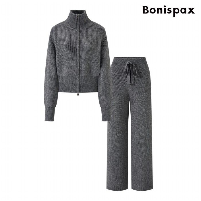보니스팍스 데일리 하이넥 투웨이 집업 가디건 롱 팬츠 트레이닝 셋업 (XQ3OW010L0)