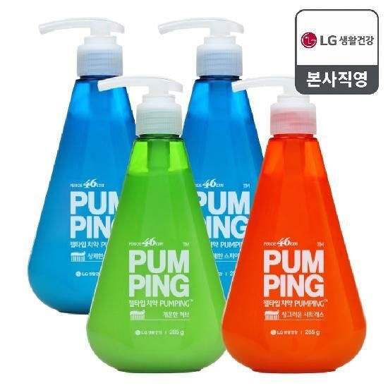 페리오 펌핑치약 285g x 4개 (3종 택1)
