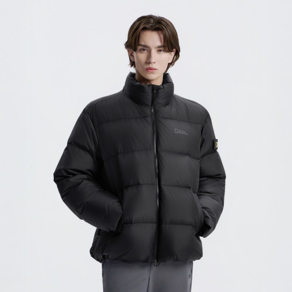 내셔널지오그래픽 [공식] N254UDW970 데일리 패딩 하이넥 구스다운 점퍼 BLACK