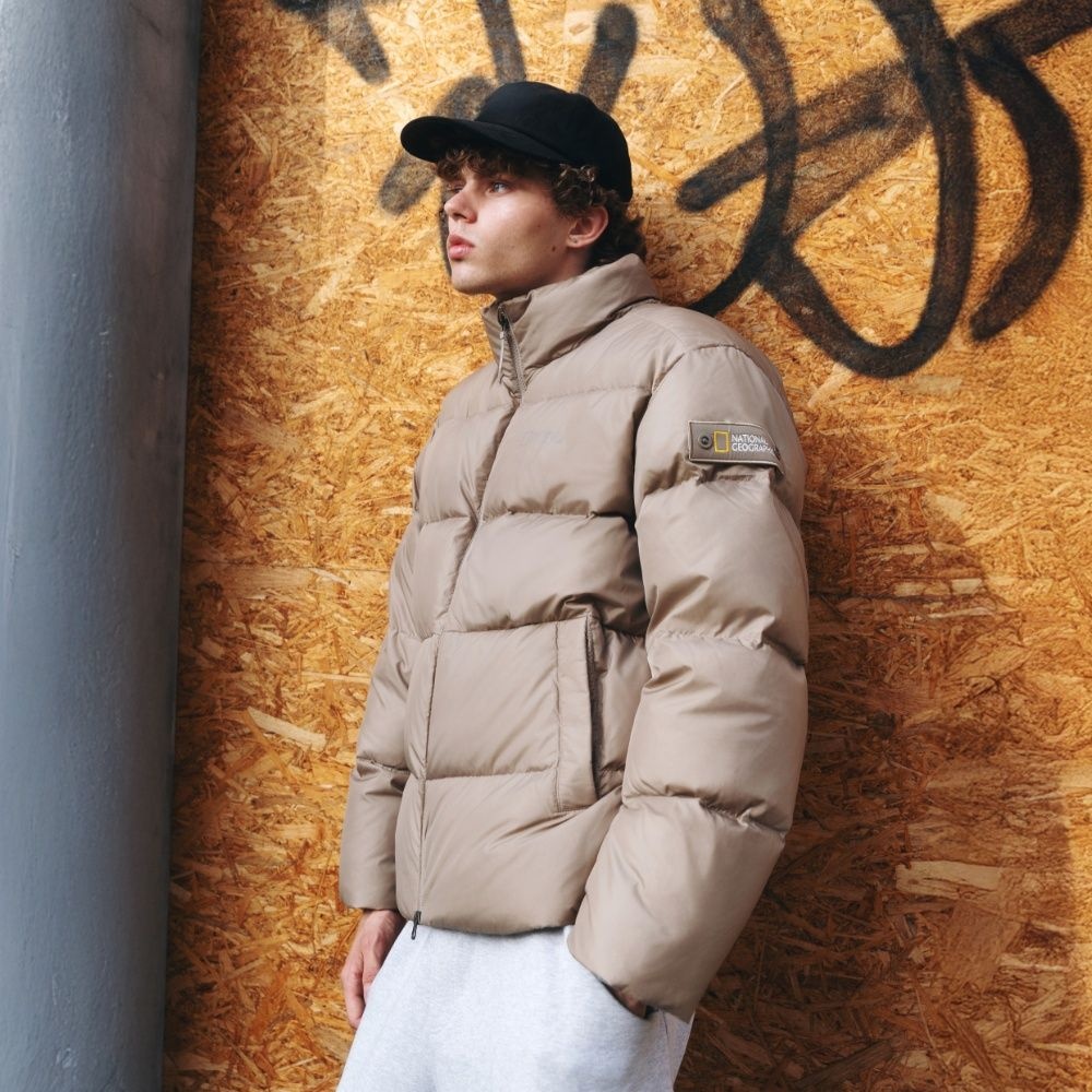 내셔널지오그래픽 [공식] N254UDW970 데일리 패딩 하이넥 구스다운 점퍼 OAK BEIGE