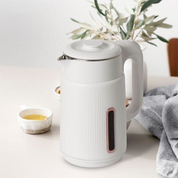 디자인에버 LM 화이트 스텐 무선 전기 포트 주전자 티포트 1.8L