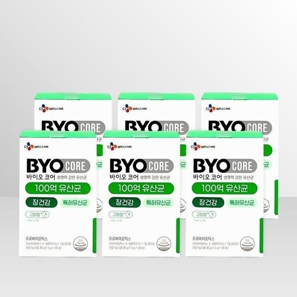 바이오코어 건강한 생 유산균 100억 1.5g x 30포 6개 / i...