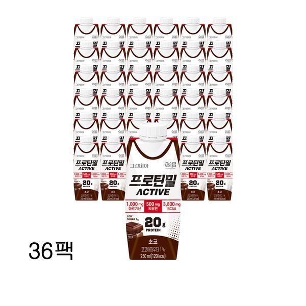그린비아 프로틴밀 액티브 초코 250ml x 36팩