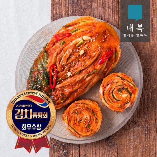 대복 포기김치 14kg(7kg+7kg) (김치품평회 최우수상 농식품부장관 수상)