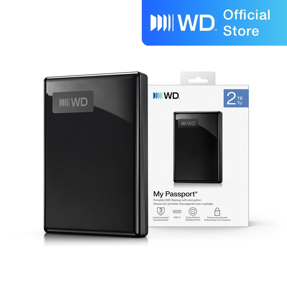 [오늘출발] 웨스턴디지털 [WD공식스토어/우체국택배] WD My Passport USB-C 외장하드 2TB 파우치증정