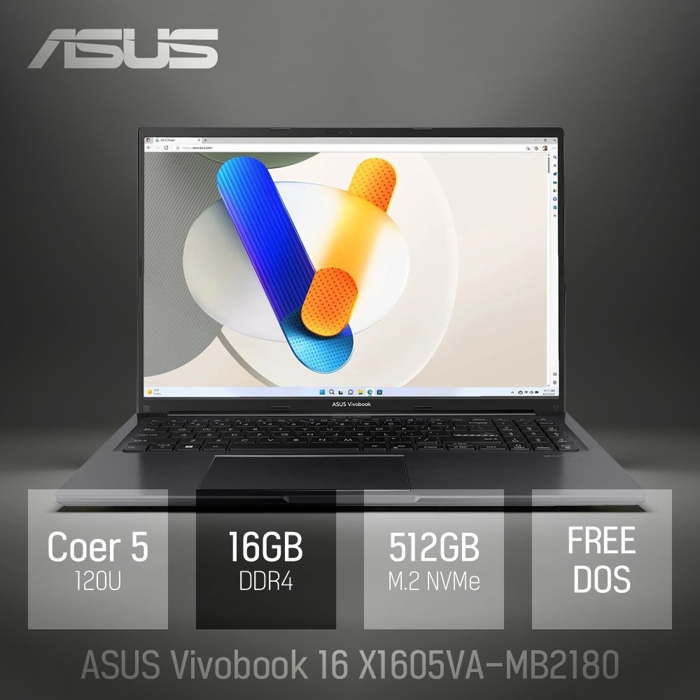 ASUS ⓒ ASUS 비보북 16 X1605VA-MB2180 16GB 512GB / 16인치 대화면 포토샵 영상편집 업무용 노트북