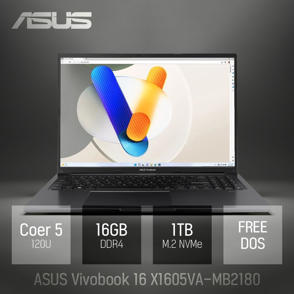 ASUS ⓒ ASUS 비보북 16 X1605VA-MB2180 16GB 1TB / 16인치 대화면 포토샵 영상편집 업무용 노트북
