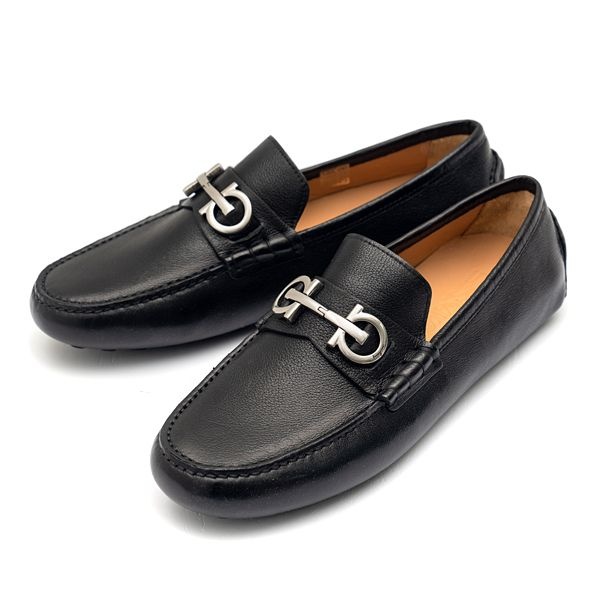 살바토레 페라가모 라프리마 [FERRAGAMO] 페라가모 남성 간치니 오너먼트 드라이버 슈즈 GRAZIOSO NERO 758351