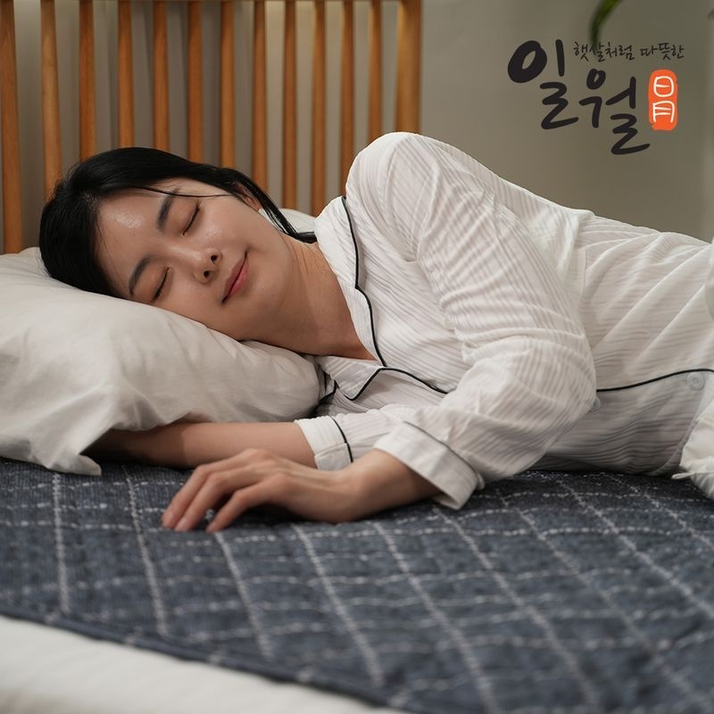 [일월] 피치블로썸 초절전형 워셔블 카본 탄소 전기매트 / 더블