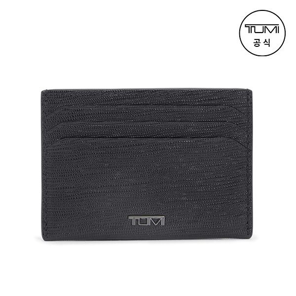 [TUMI KOREA] 나소 6 크레딧 카드 슬림 카드 케이스 블랙 엠보_01262219DEM