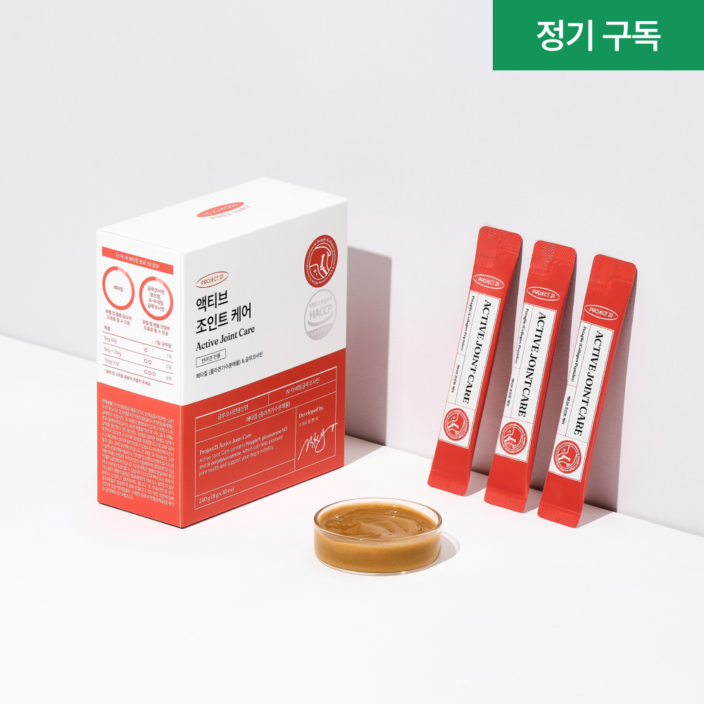 프로젝트21 액티브 조인트 케어 강아지 관절 영양제 콜라겐 슬개골 염증 통증