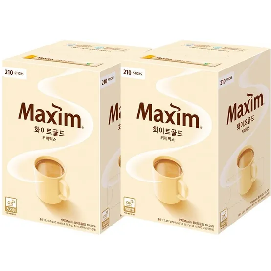 동서 맥심 화이트골드 커피믹스 210Tx 2개