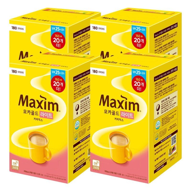 맥심 동서 맥심 모카라이트 커피믹스 180T x 4개(720T)